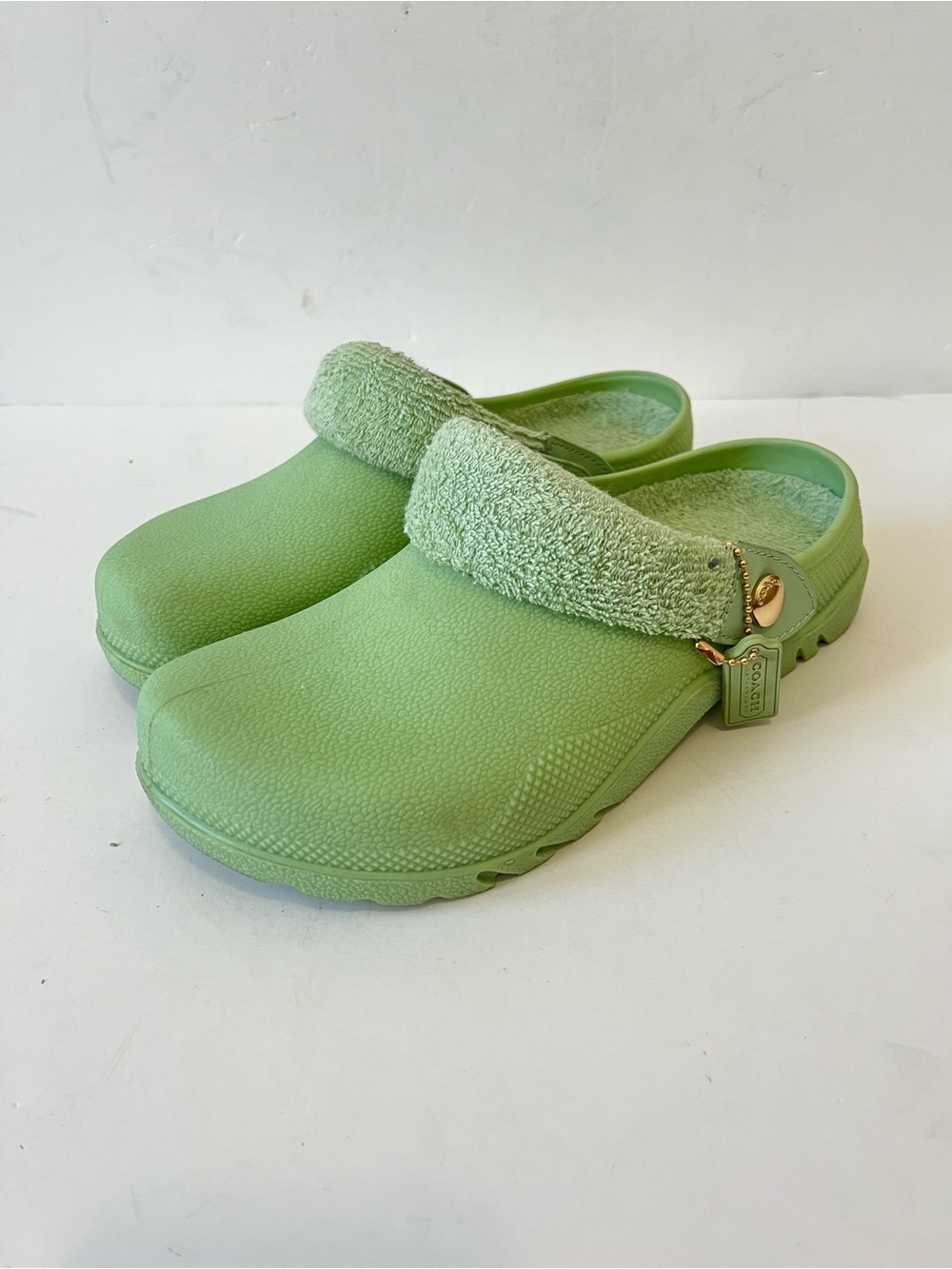 Coach Lola Clog Pistachio Green Terry Women Size 6